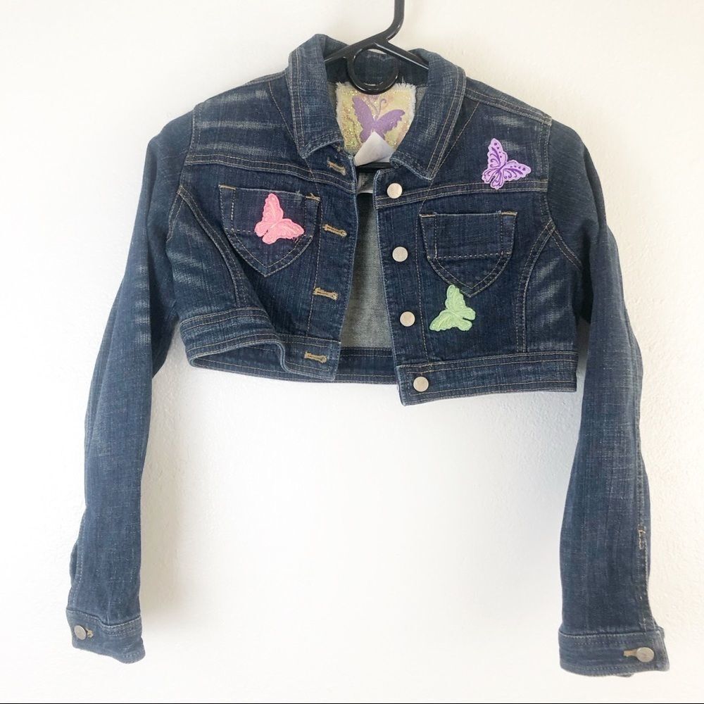 Disney Crop Jean Thinker bell Jacket Size L